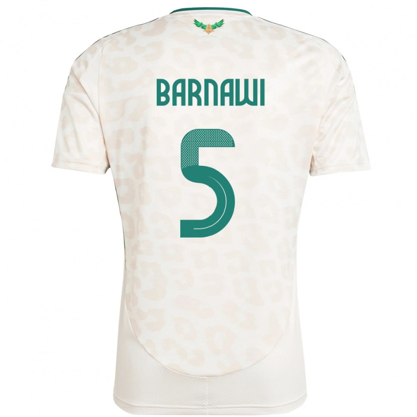 Danxen Men Saudi Arabia Mohammed Barnawi #5 White Away Jersey 24-26 T-Shirt