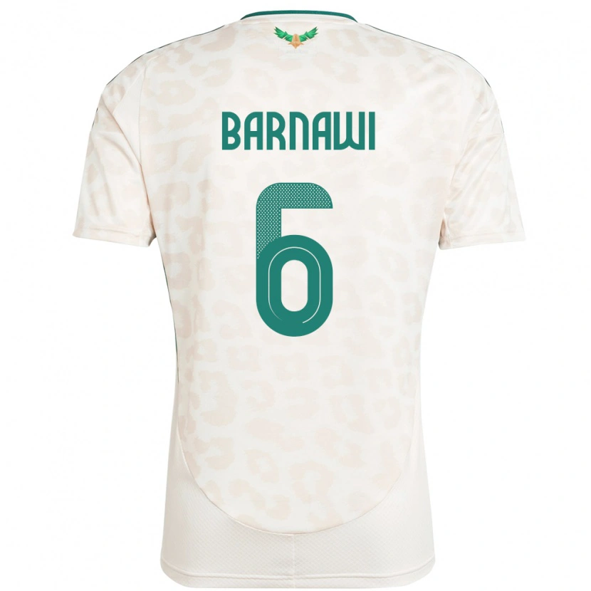 Danxen Men Saudi Arabia Saleh Barnawi #6 White Away Jersey 24-26 T-Shirt