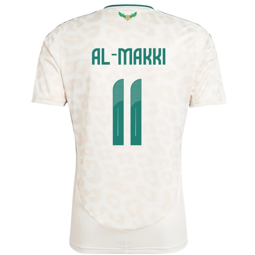 Danxen Men Saudi Arabia Ali Al-Makki #11 White Away Jersey 24-26 T-Shirt