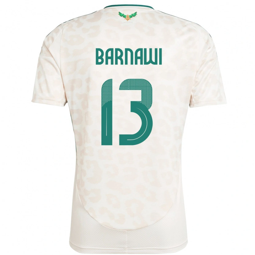 Danxen Men Saudi Arabia Abdulsalam Barnawi #13 White Away Jersey 24-26 T-Shirt