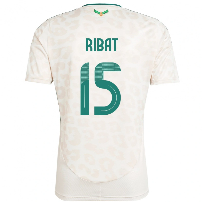 Danxen Men Saudi Arabia Abdulaziz Ribat #15 White Away Jersey 24-26 T-Shirt
