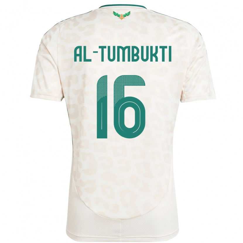Danxen Men Saudi Arabia Saud Al-Tumbukti #16 White Away Jersey 24-26 T-Shirt