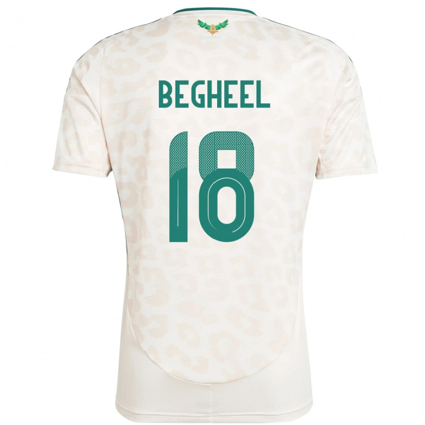 Danxen Men Saudi Arabia Qasem Begheel #18 White Away Jersey 24-26 T-Shirt
