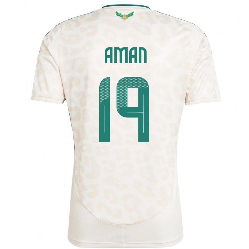 Danxen Men Saudi Arabia Awad Aman #19 White Away Jersey 24-26 T-Shirt