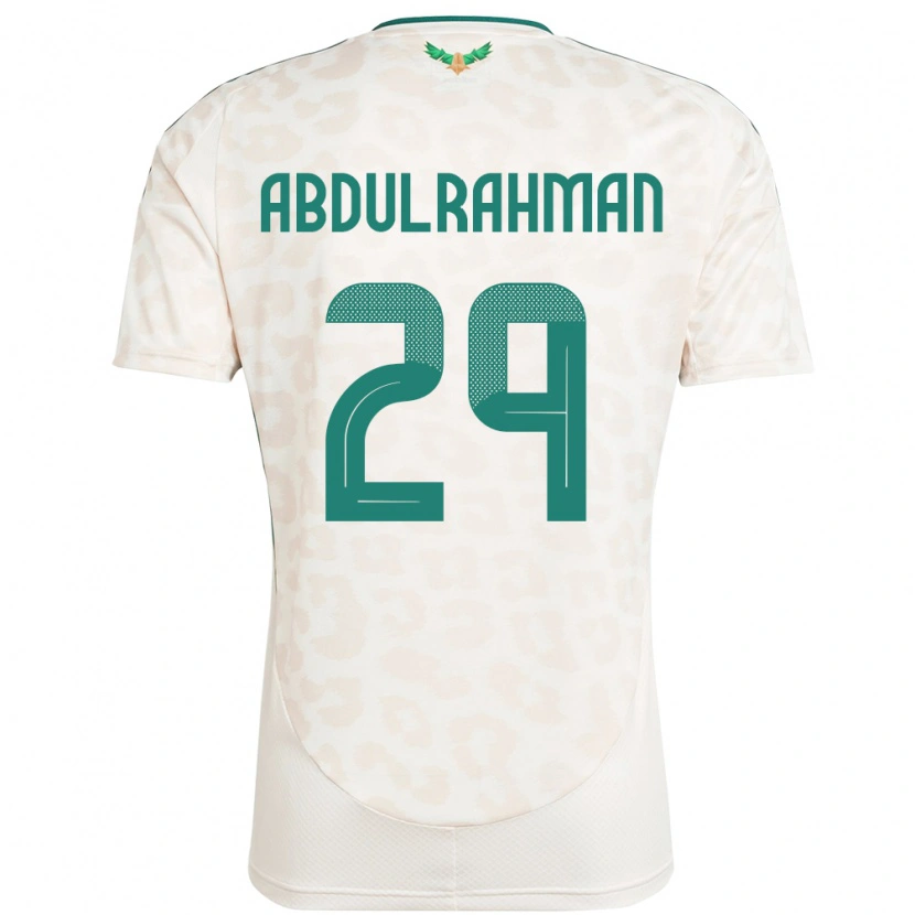 Danxen Men Saudi Arabia Mohammed Abdulrahman #29 White Away Jersey 24-26 T-Shirt