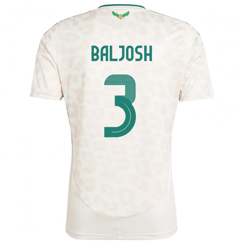 Danxen Men Saudi Arabia Turki Baljosh #3 White Away Jersey 24-26 T-Shirt