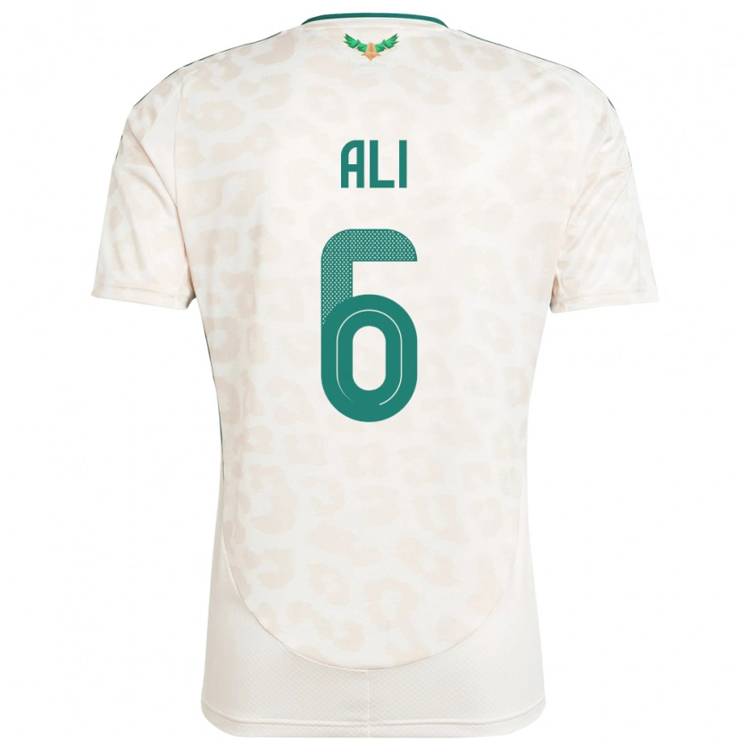 Danxen Men Saudi Arabia Amjad Ali #6 White Away Jersey 24-26 T-Shirt