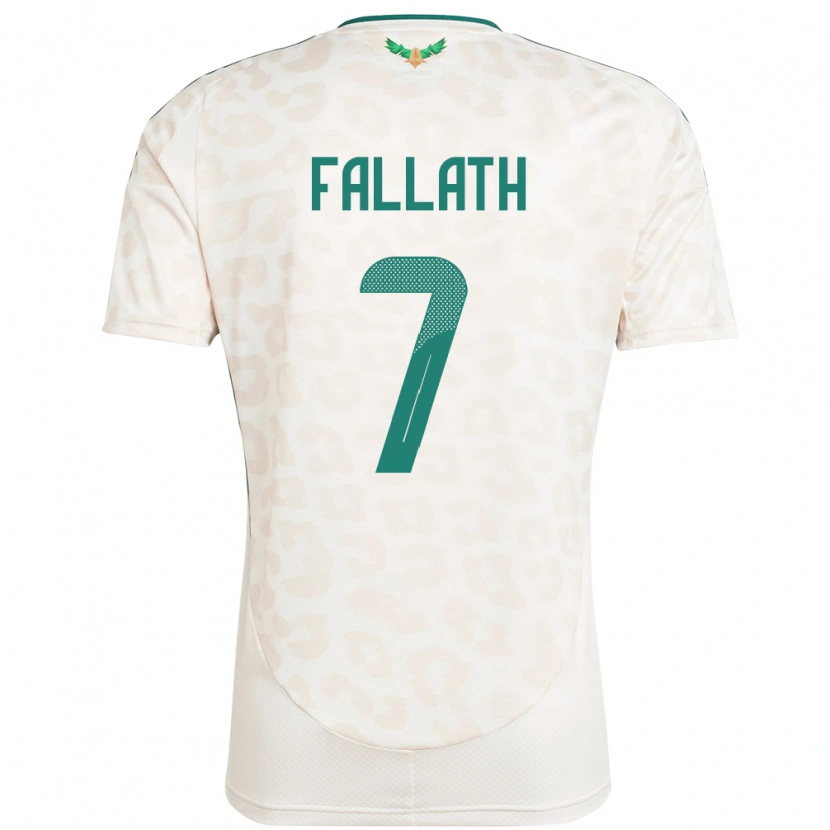 Danxen Men Saudi Arabia Fahad Fallath #7 White Away Jersey 24-26 T-Shirt