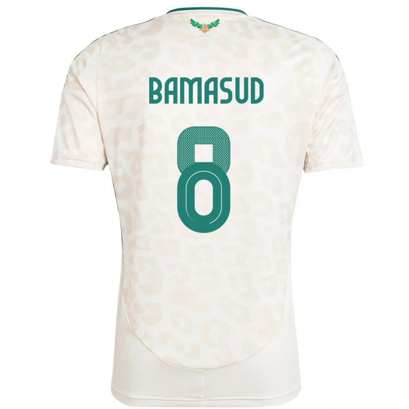 Danxen Men Saudi Arabia Ahmed Bamasud #8 White Away Jersey 24-26 T-Shirt