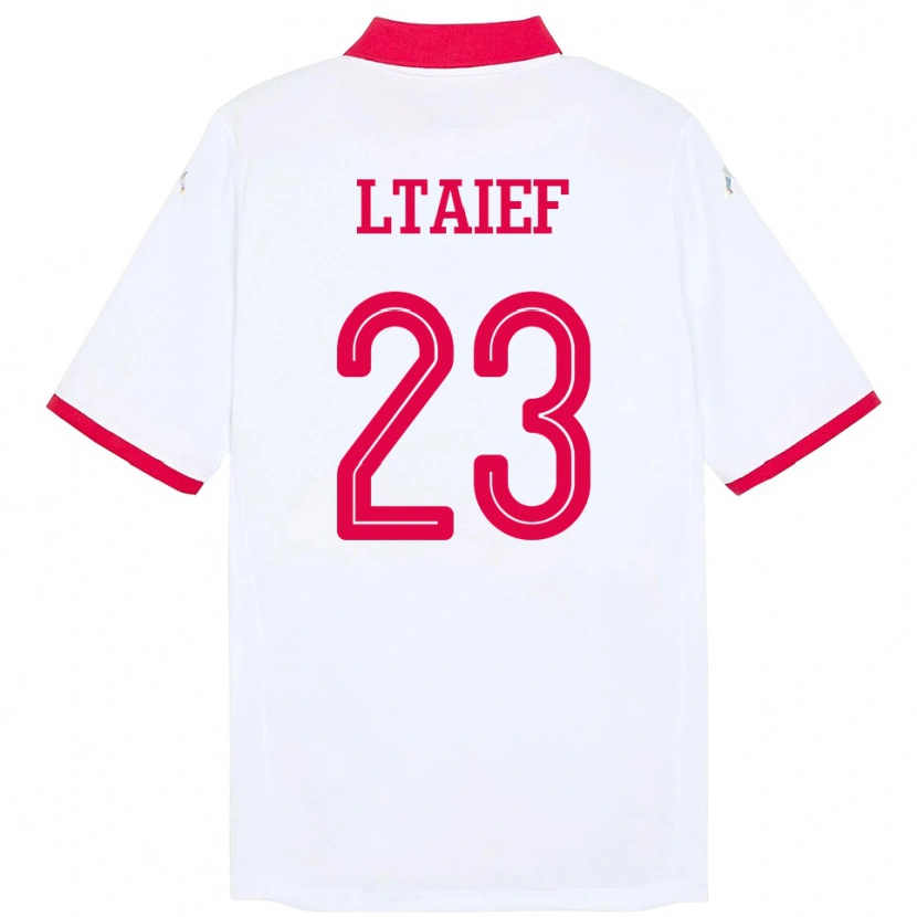Danxen Men Tunisia Sayfallah Ltaief #23 White Away Jersey 24-26 T-Shirt