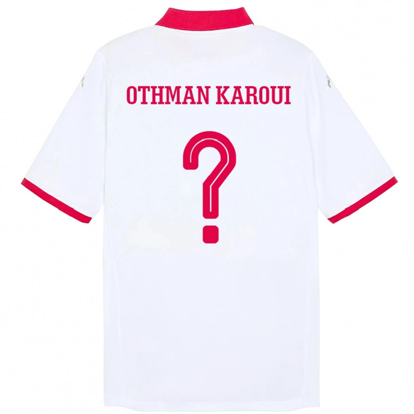 Danxen Men Tunisia Mohamed Othman Karoui #0 White Away Jersey 24-26 T-Shirt