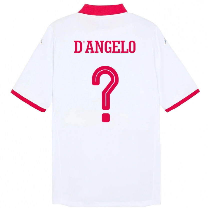 Danxen Men Tunisia Gianni D'angelo #0 White Away Jersey 24-26 T-Shirt