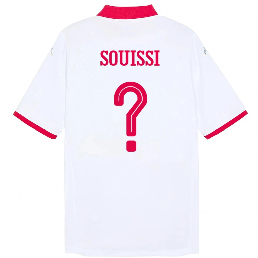 Danxen Men Tunisia Ibrahim Souissi #0 White Away Jersey 24-26 T-Shirt