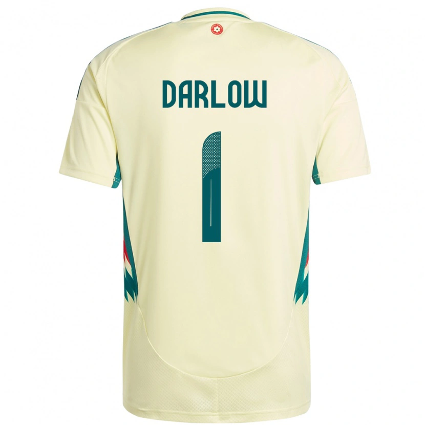 Danxen Men Wales Karl Darlow #1 Beige Yellow Away Jersey 24-26 T-Shirt
