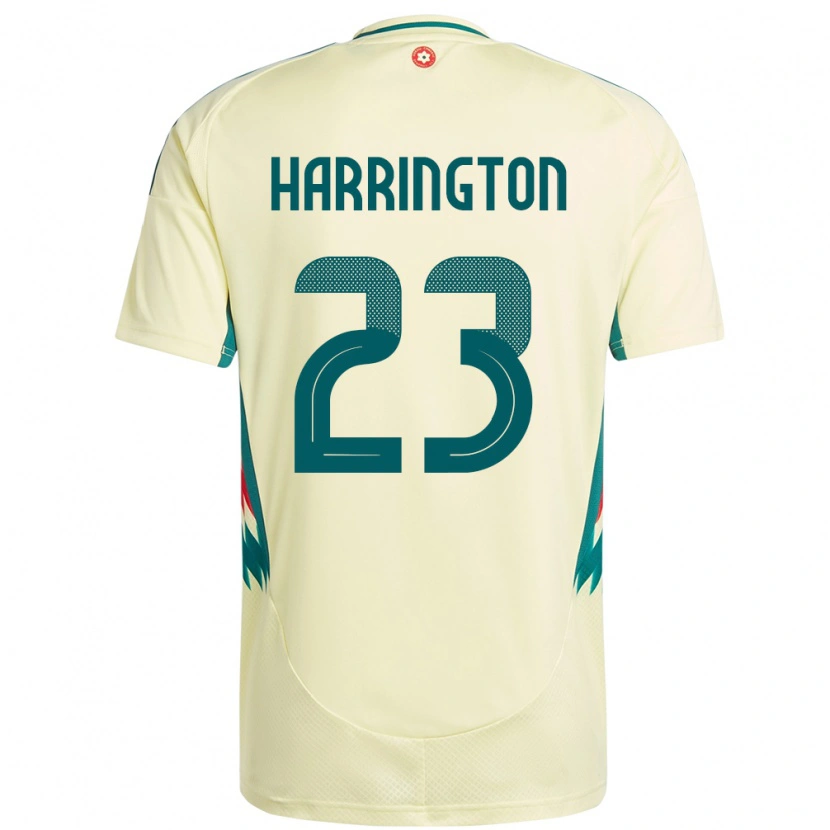 Danxen Men Wales David Harrington #23 Beige Yellow Away Jersey 24-26 T-Shirt