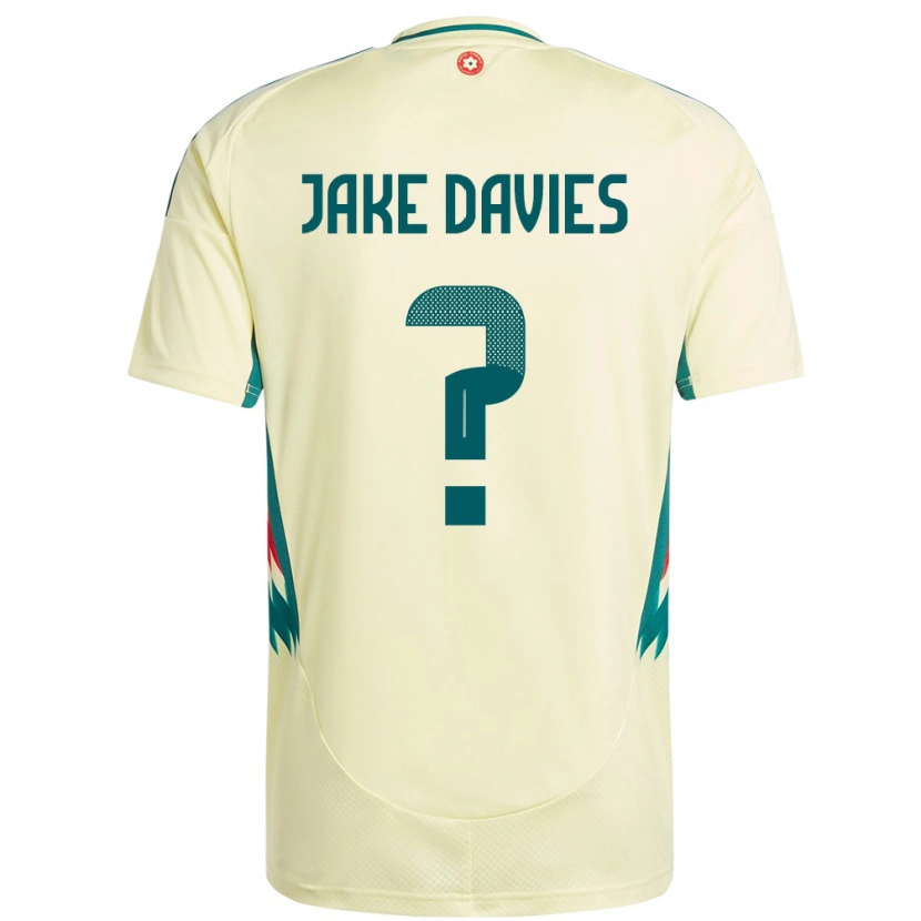 Danxen Men Wales Jake Davies #0 Beige Yellow Away Jersey 24-26 T-Shirt