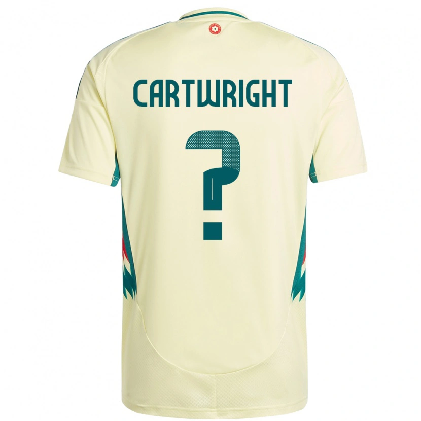 Danxen Men Wales Logan Cartwright #0 Beige Yellow Away Jersey 24-26 T-Shirt