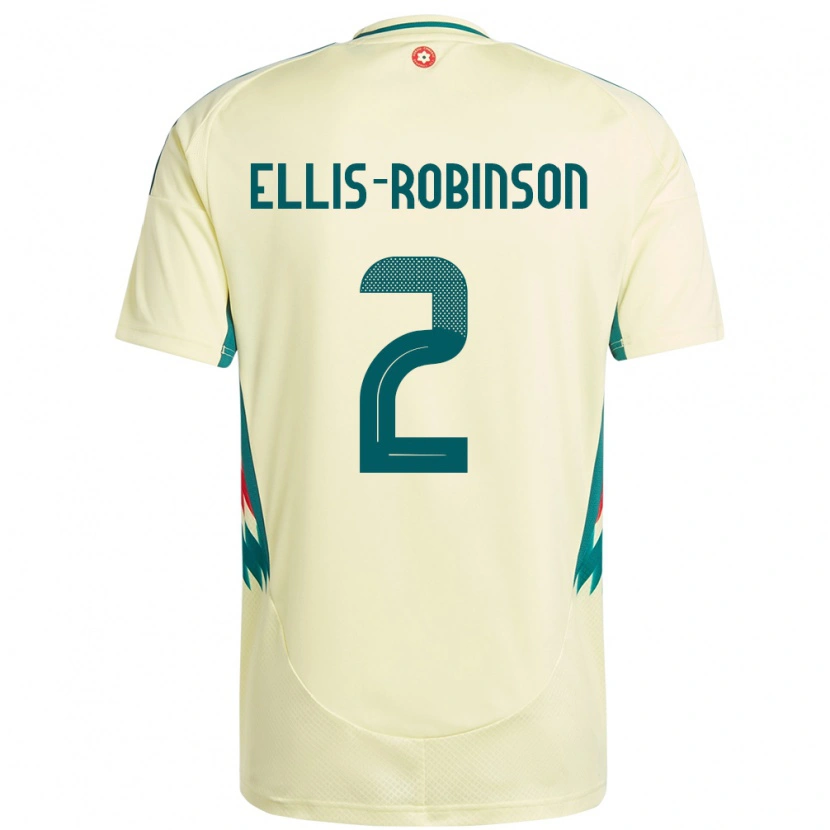 Danxen Men Wales Eddie Ellis-Robinson #2 Beige Yellow Away Jersey 24-26 T-Shirt