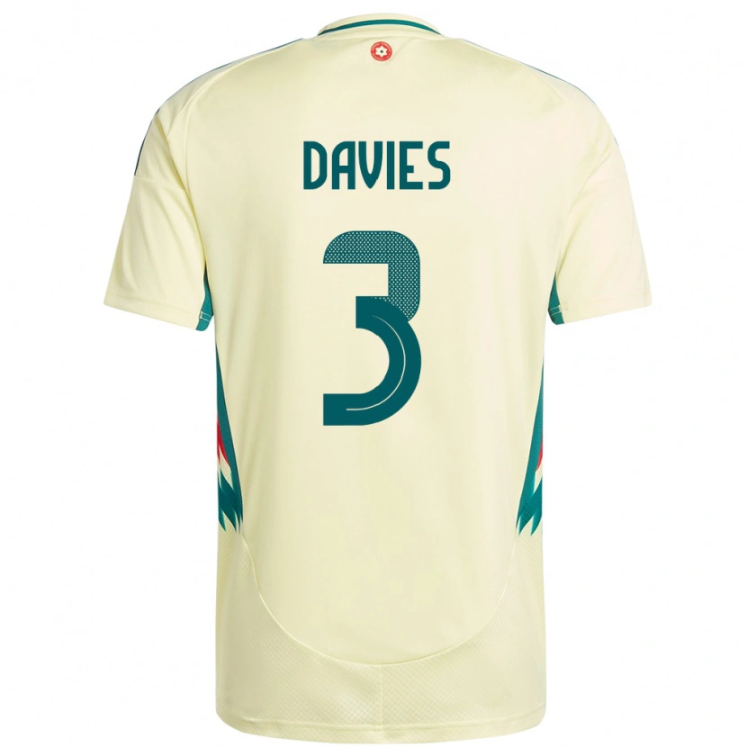 Danxen Men Wales Mael Davies #3 Beige Yellow Away Jersey 24-26 T-Shirt