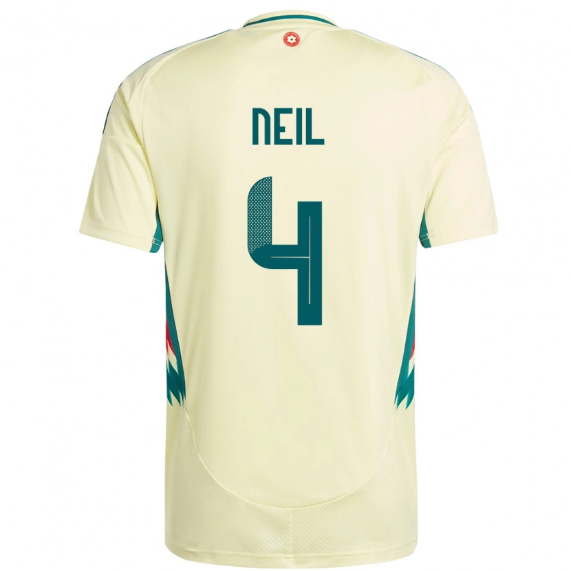 Danxen Men Wales Marlie Neil #4 Beige Yellow Away Jersey 24-26 T-Shirt