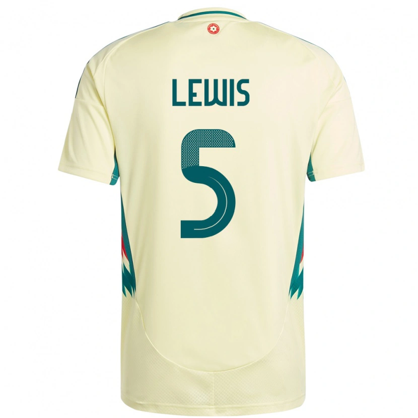 Danxen Men Wales Emlyn Lewis #5 Beige Yellow Away Jersey 24-26 T-Shirt