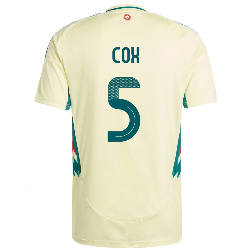 Danxen Men Wales Daniel Cox #5 Beige Yellow Away Jersey 24-26 T-Shirt