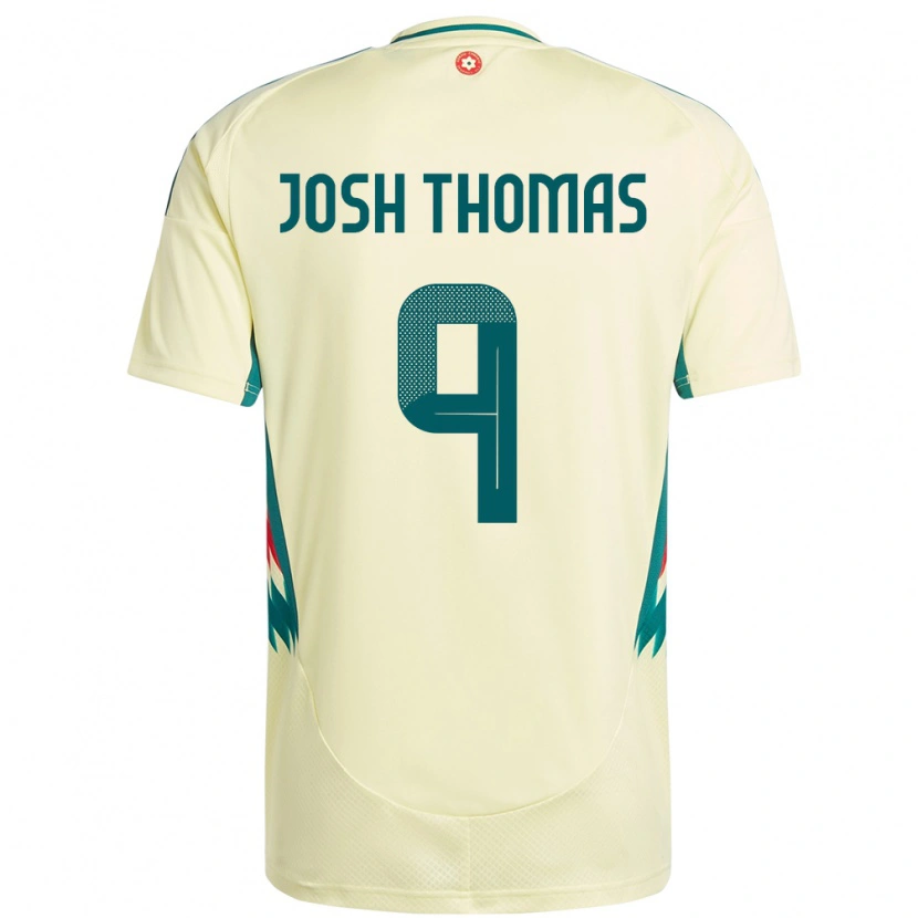 Danxen Men Wales Josh Thomas #9 Beige Yellow Away Jersey 24-26 T-Shirt