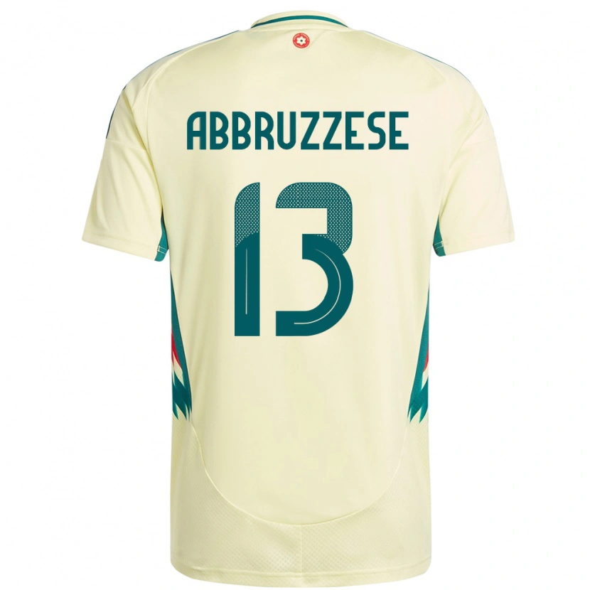 Danxen Men Wales Rhys Abbruzzese #13 Beige Yellow Away Jersey 24-26 T-Shirt