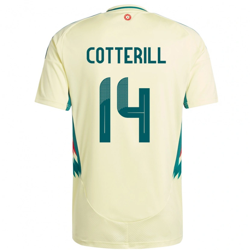 Danxen Men Wales Joel Cotterill #14 Beige Yellow Away Jersey 24-26 T-Shirt