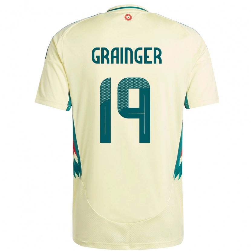 Danxen Men Wales William Grainger #19 Beige Yellow Away Jersey 24-26 T-Shirt