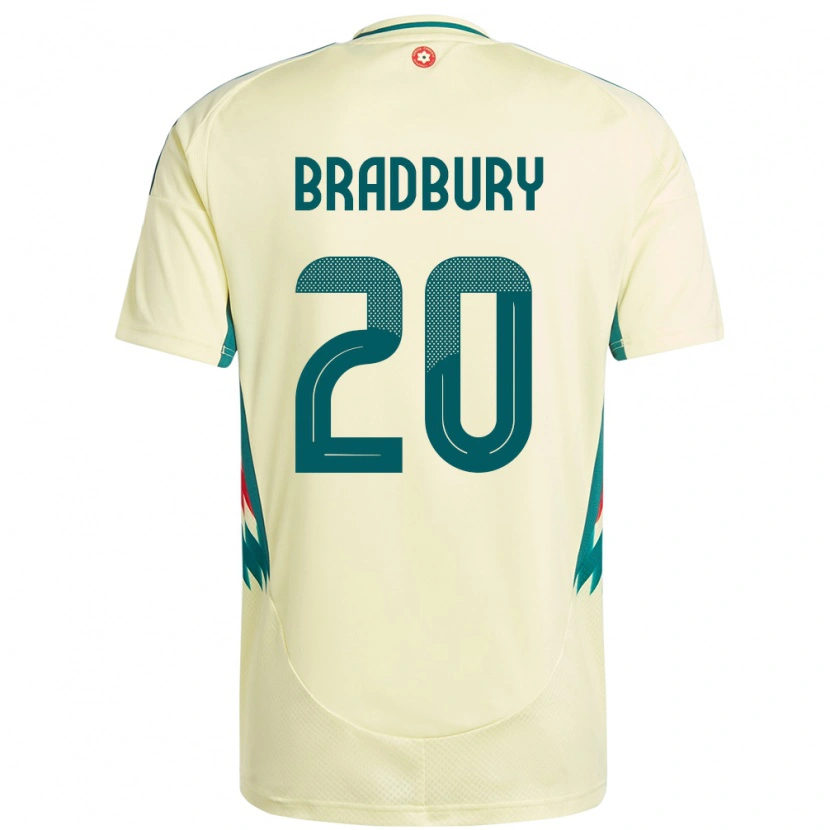 Danxen Men Wales Louie Bradbury #20 Beige Yellow Away Jersey 24-26 T-Shirt