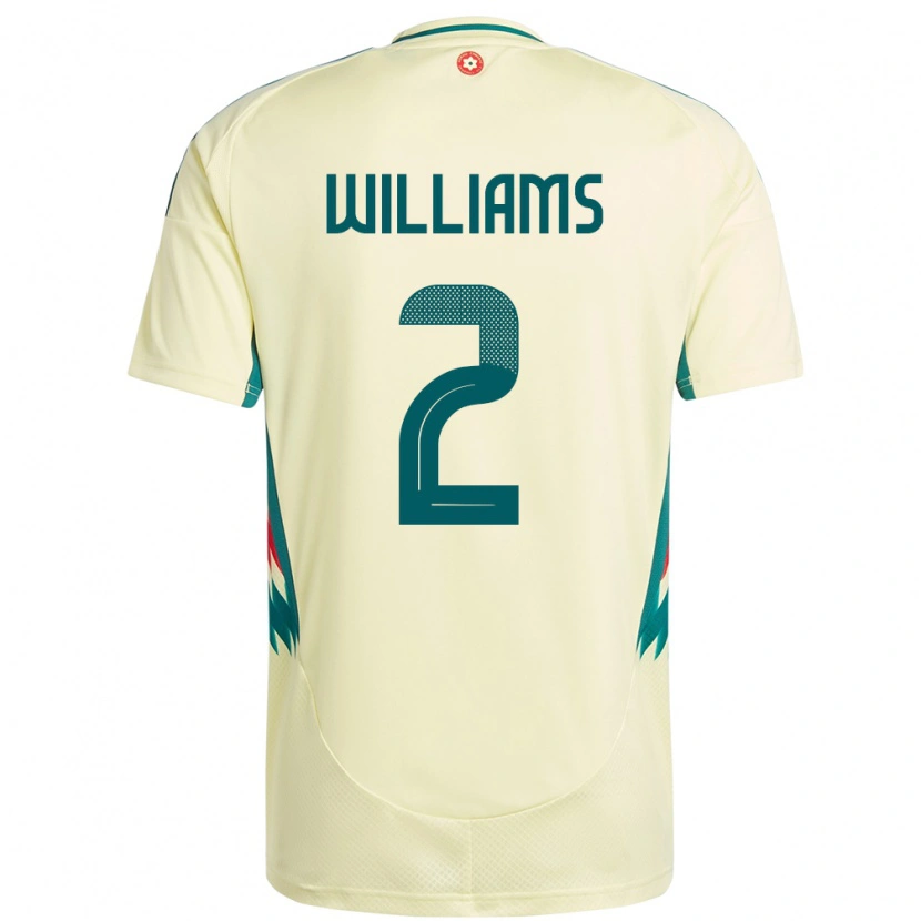 Danxen Men Wales Morgan Williams #2 Beige Yellow Away Jersey 24-26 T-Shirt