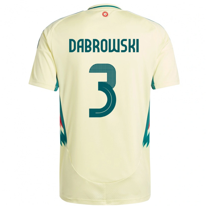 Danxen Men Wales Sebastian Dabrowski #3 Beige Yellow Away Jersey 24-26 T-Shirt