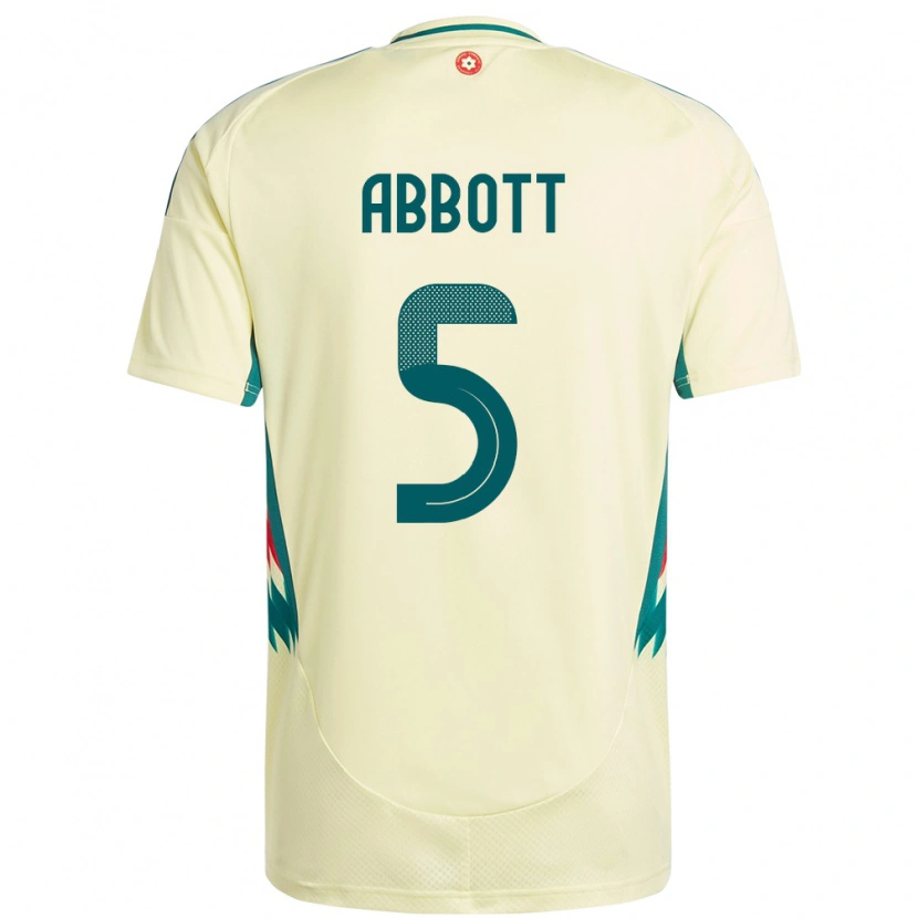 Danxen Men Wales George Abbott #5 Beige Yellow Away Jersey 24-26 T-Shirt