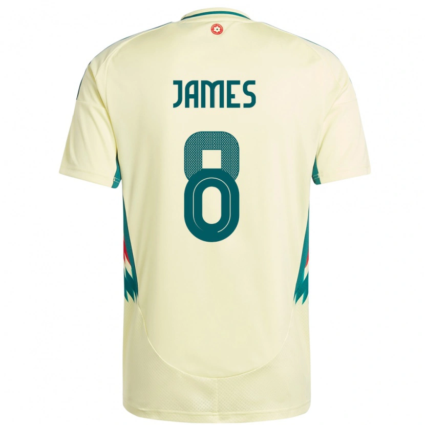 Danxen Men Wales Angharad James #8 Beige Yellow Away Jersey 24-26 T-Shirt