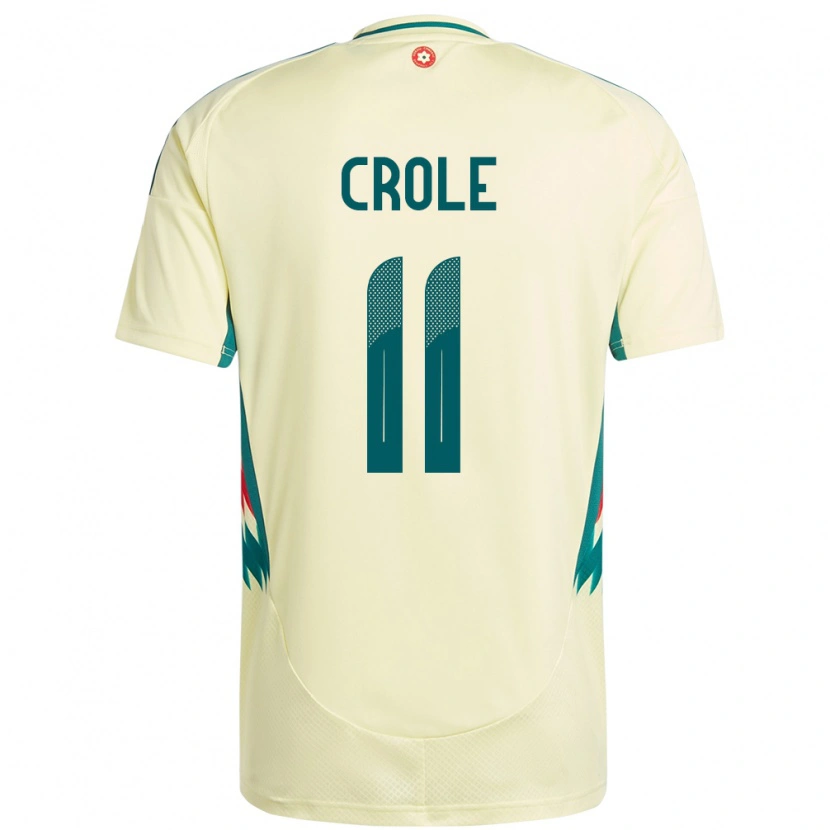 Danxen Men Wales James Crole #11 Beige Yellow Away Jersey 24-26 T-Shirt