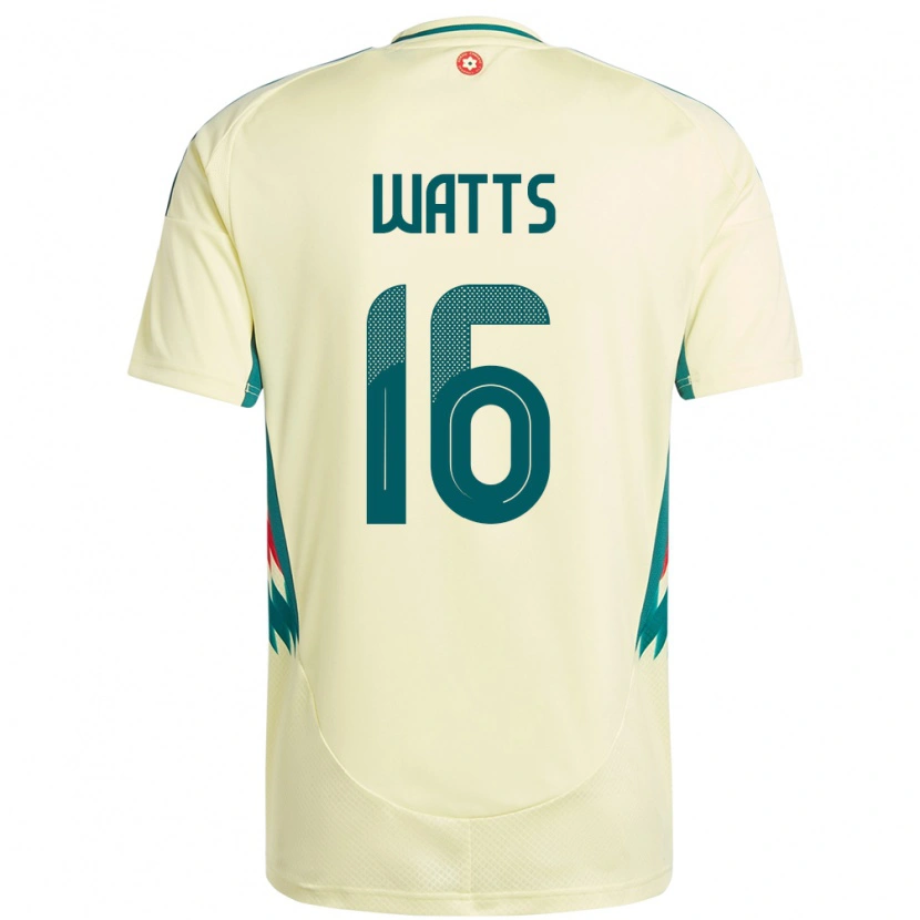 Danxen Men Wales Daniel Watts #16 Beige Yellow Away Jersey 24-26 T-Shirt