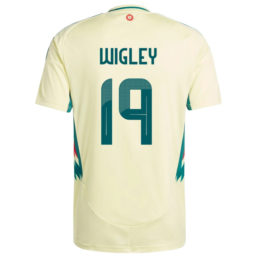 Danxen Men Wales Morgan Wigley #19 Beige Yellow Away Jersey 24-26 T-Shirt