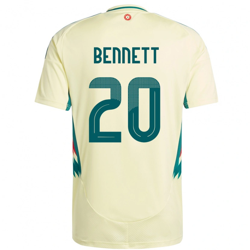 Danxen Men Wales Aaron Bennett #20 Beige Yellow Away Jersey 24-26 T-Shirt