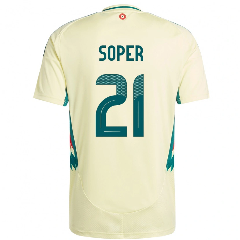 Danxen Men Wales Poppy Soper #21 Beige Yellow Away Jersey 24-26 T-Shirt