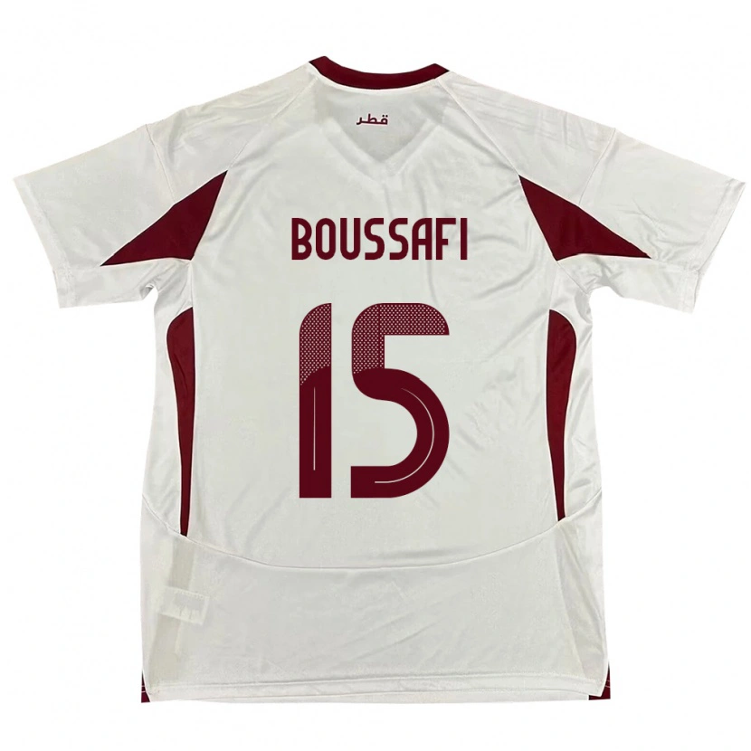 Danxen Men Qatar Rabh Boussafi #15 White Away Jersey 24-26 T-Shirt