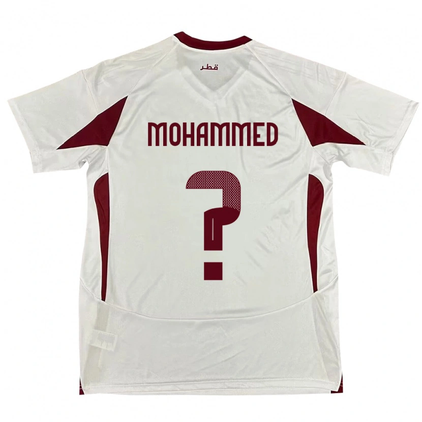Danxen Men Qatar Bakri Mohammed #0 White Away Jersey 24-26 T-Shirt
