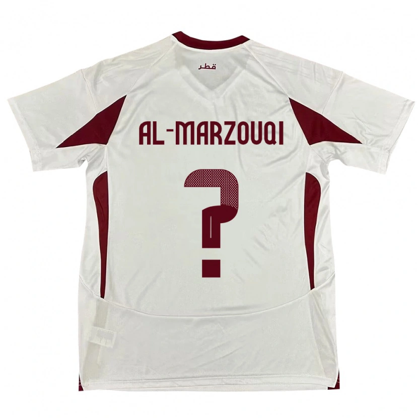Danxen Men Qatar Omar Abdulaziz Al-Marzouqi #0 White Away Jersey 24-26 T-Shirt