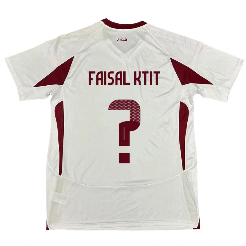Danxen Men Qatar Zaid Faisal Ktit #0 White Away Jersey 24-26 T-Shirt