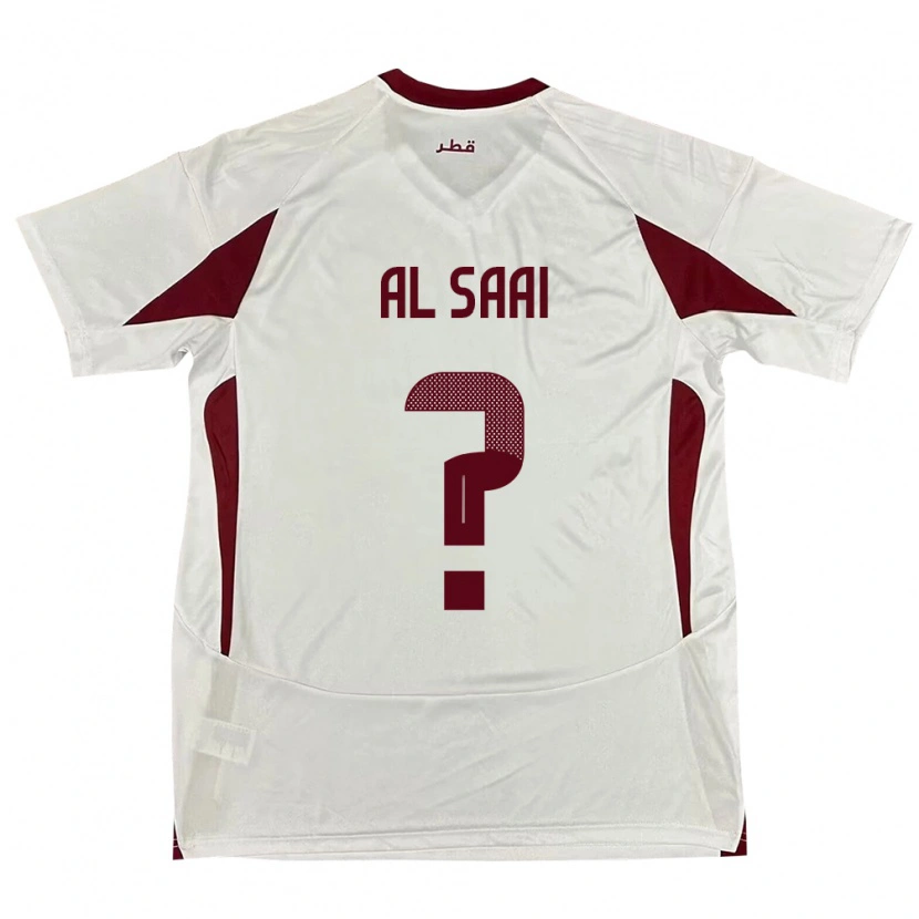 Danxen Men Qatar Abdallah Al Saai #0 White Away Jersey 24-26 T-Shirt
