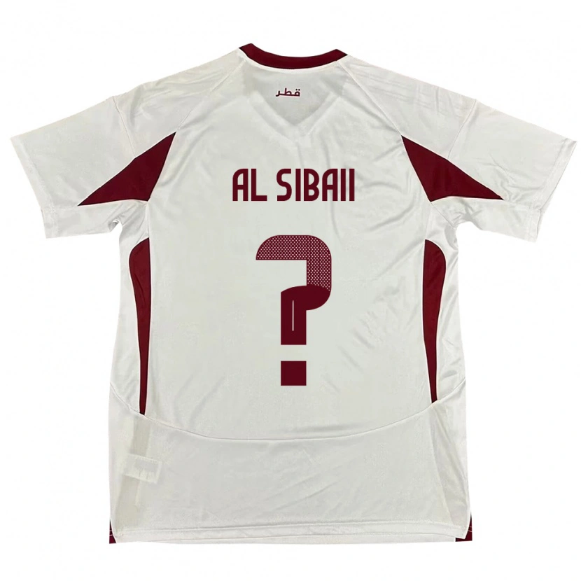 Danxen Men Qatar Ahmad Al Sibaii #0 White Away Jersey 24-26 T-Shirt