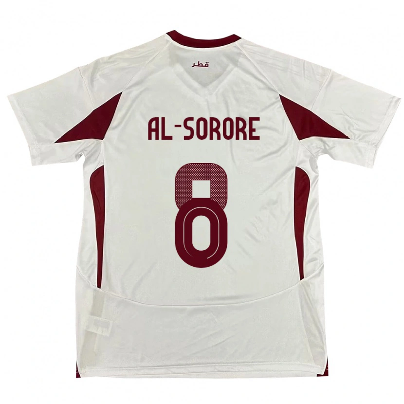 Danxen Men Qatar Asma Al Sorore #8 White Away Jersey 24-26 T-Shirt