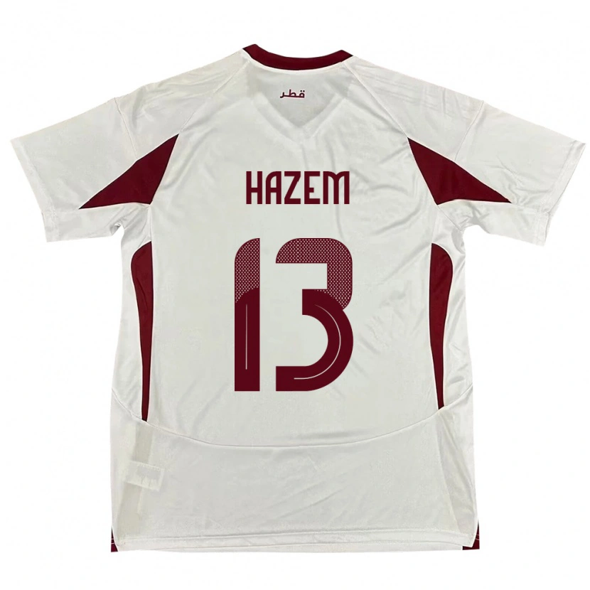Danxen Men Qatar Hazem Shehata #13 White Away Jersey 24-26 T-Shirt