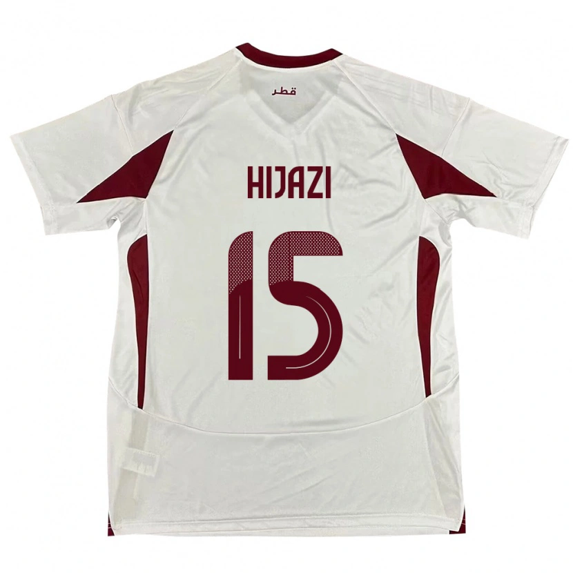 Danxen Men Qatar Asalet Hijazi #15 White Away Jersey 24-26 T-Shirt