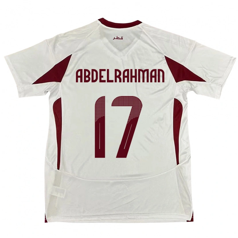 Danxen Men Qatar Abdelrahman Fahmi Moustafa #17 White Away Jersey 24-26 T-Shirt